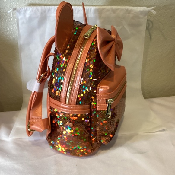 Peach Punch Sequin Minnie Loungefly SET - Picture 4 of 7